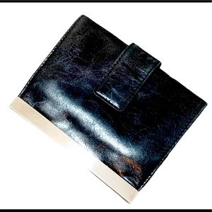 Hobo Black Small Black Leather Wallet